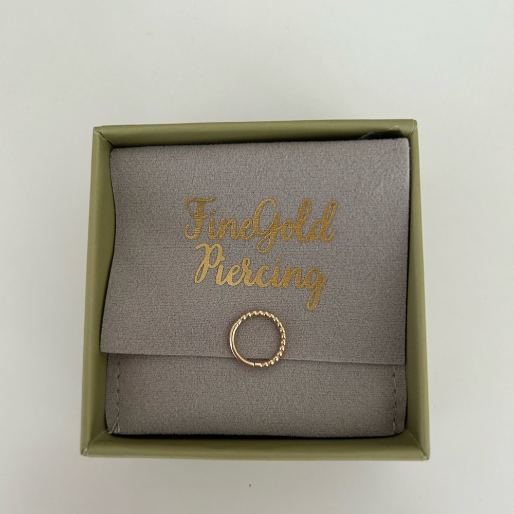14k solid gold 10mm cartilage piercing